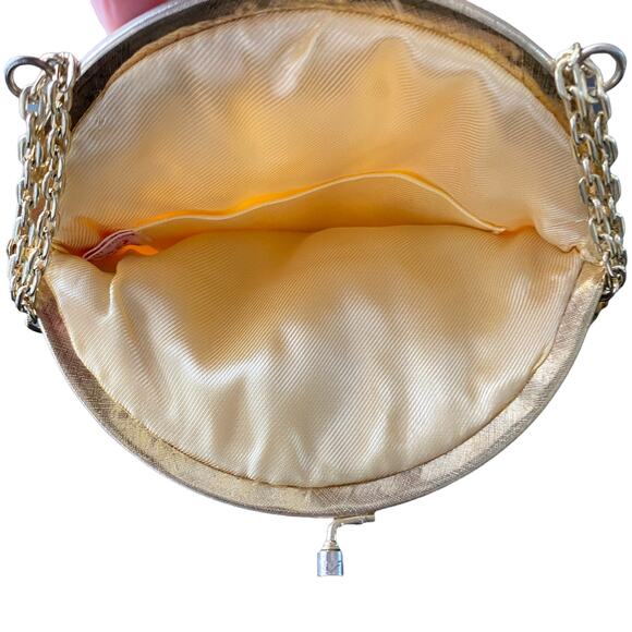 Mister Ernest Vintage Cream Gold Beaded Coin Purse Handbag Mini Bag - Picture 4 of 7